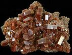 Deep Red Vanadinite Crystals - Morocco #42201-1